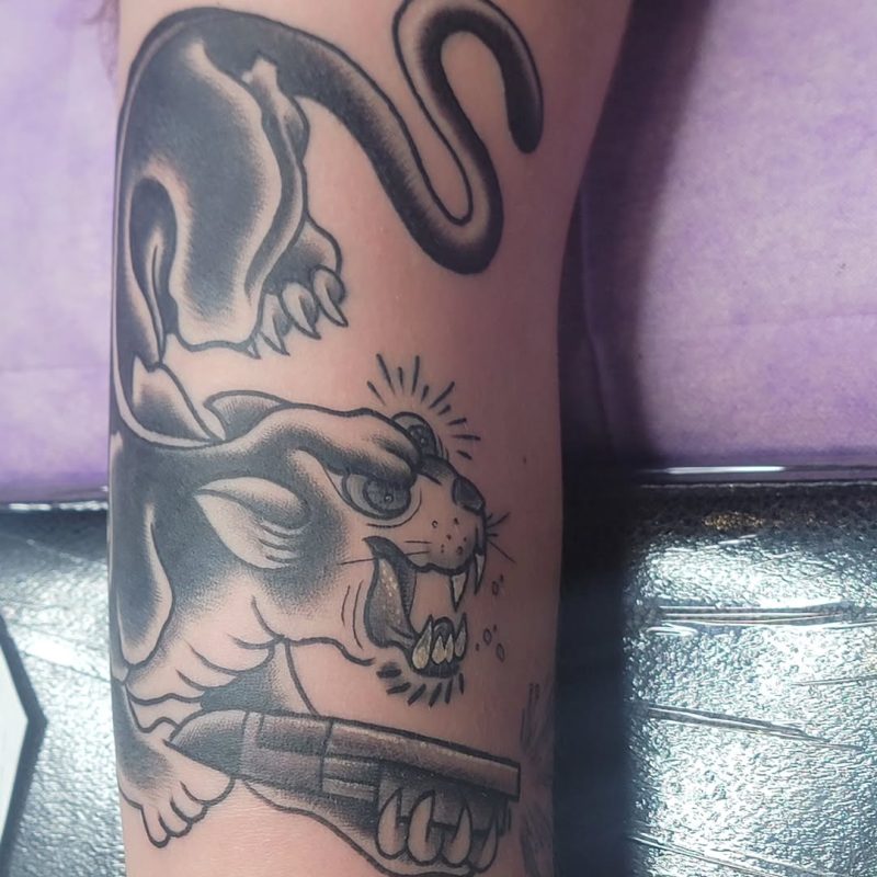 Panther with Gun