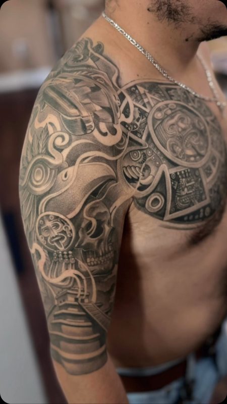 Aztec Skull Sleeve
