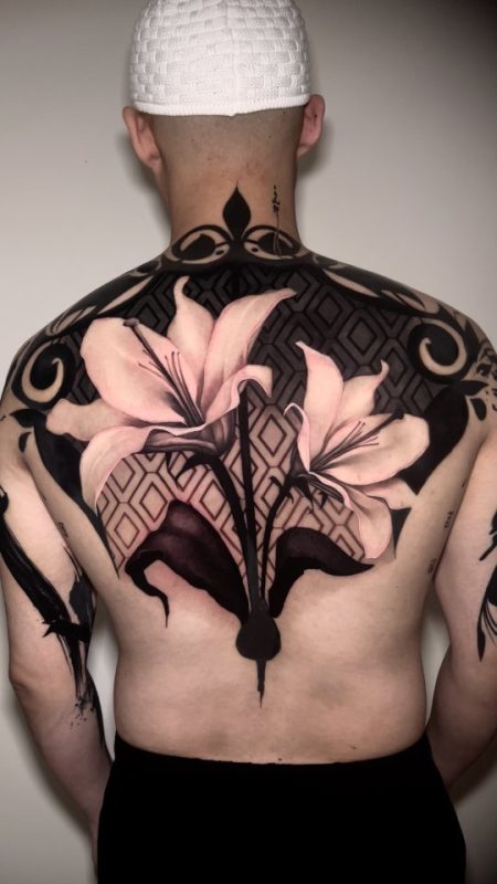 Blackwork Lilies