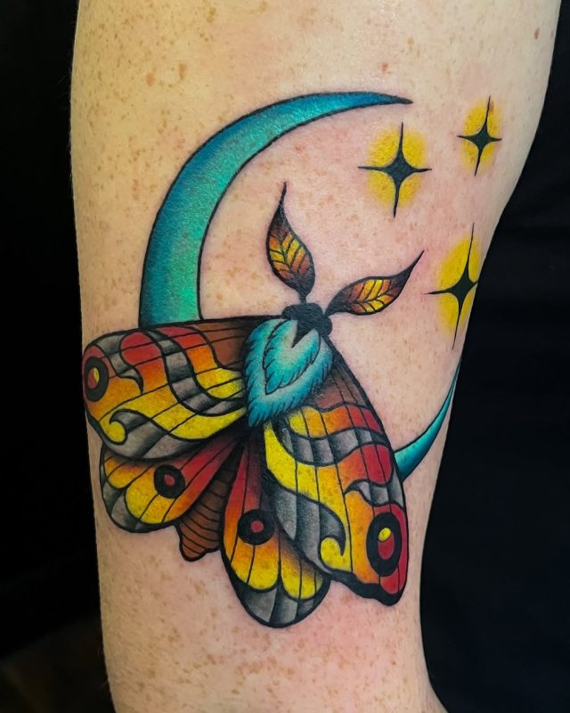 Colorful Moth Moon