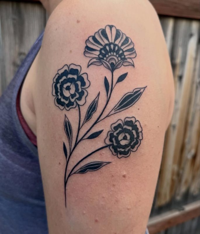 Blackwork Flowers