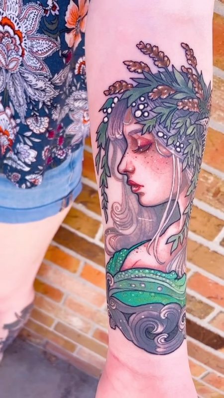 Floral Woman Portrait