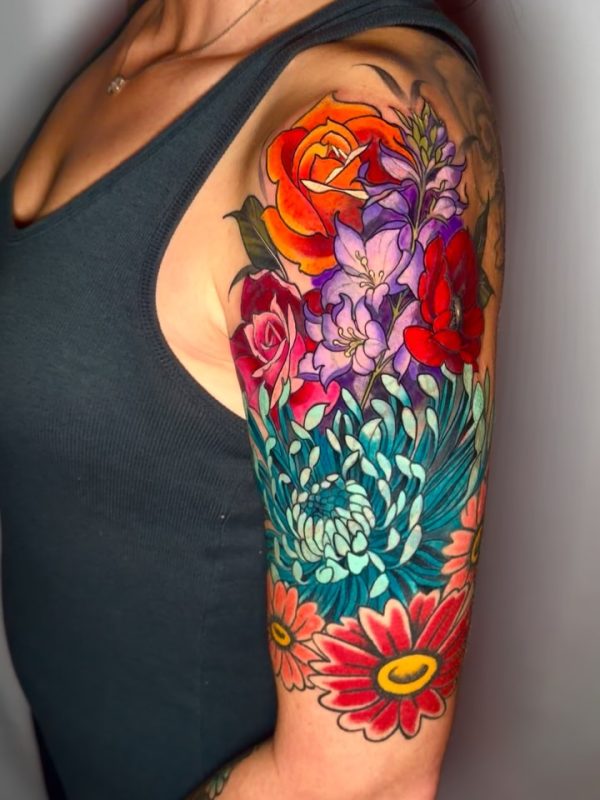 Vibrant Floral Sleeve