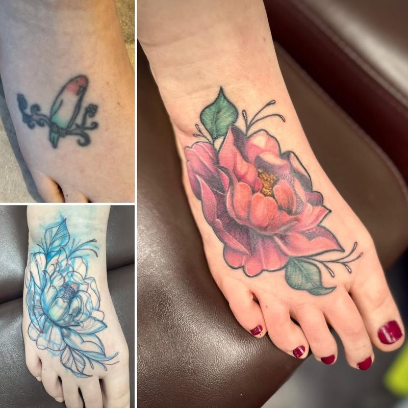 Floral Foot Tattoo