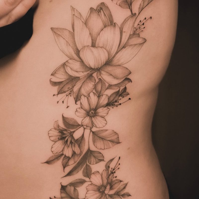 Floral Rib Piece