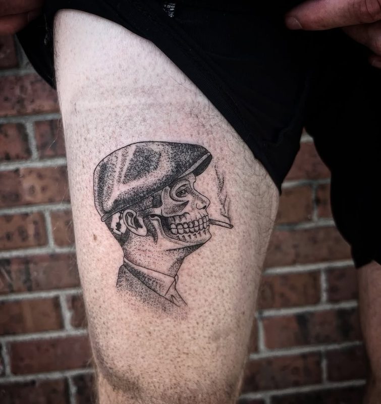 Smoking Skull Profile