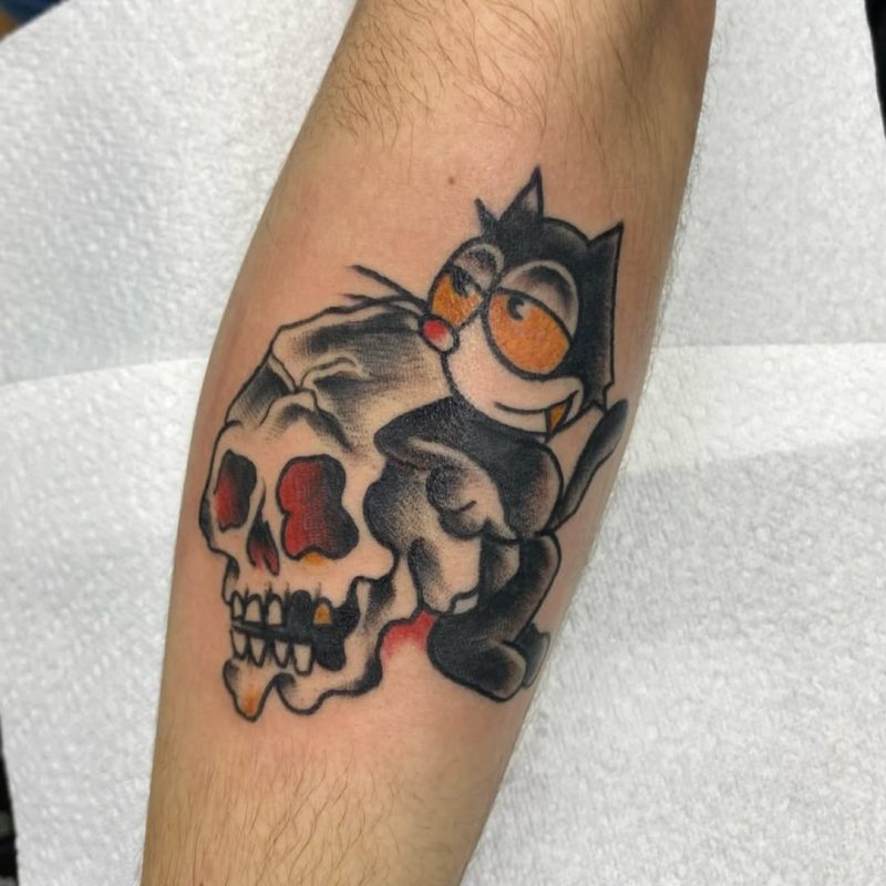 Cartoon Skull Cat
