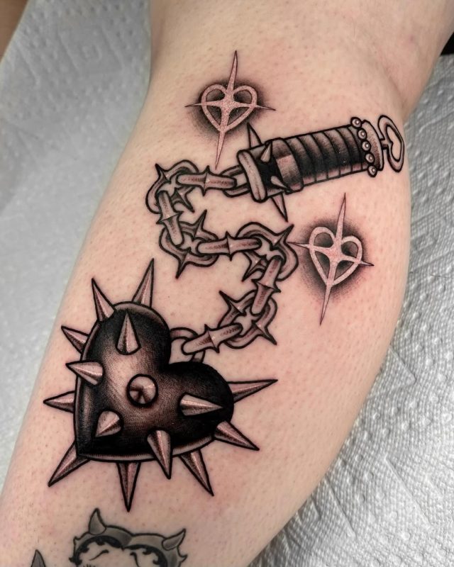 Spiked Heart Chain