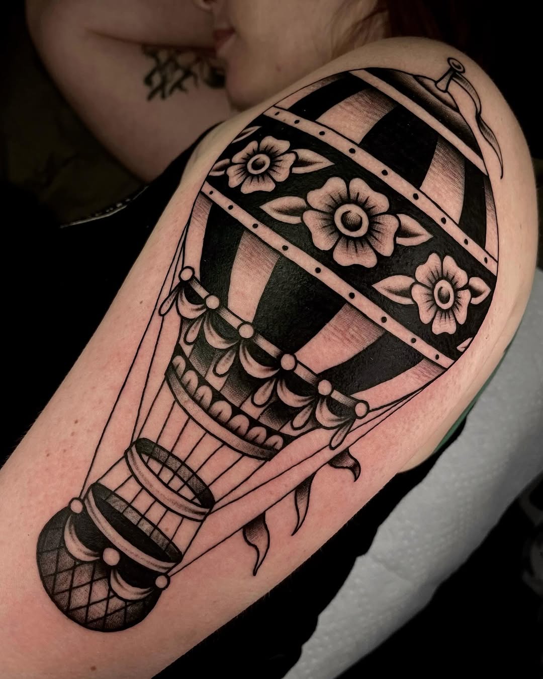 Blackwork Hot Air Balloon