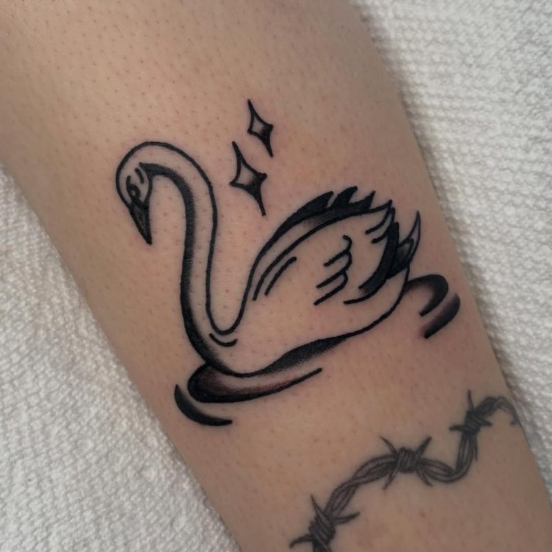 Blackwork Swan