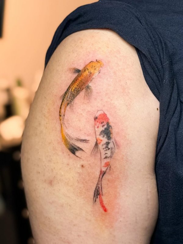 Watercolor Koi