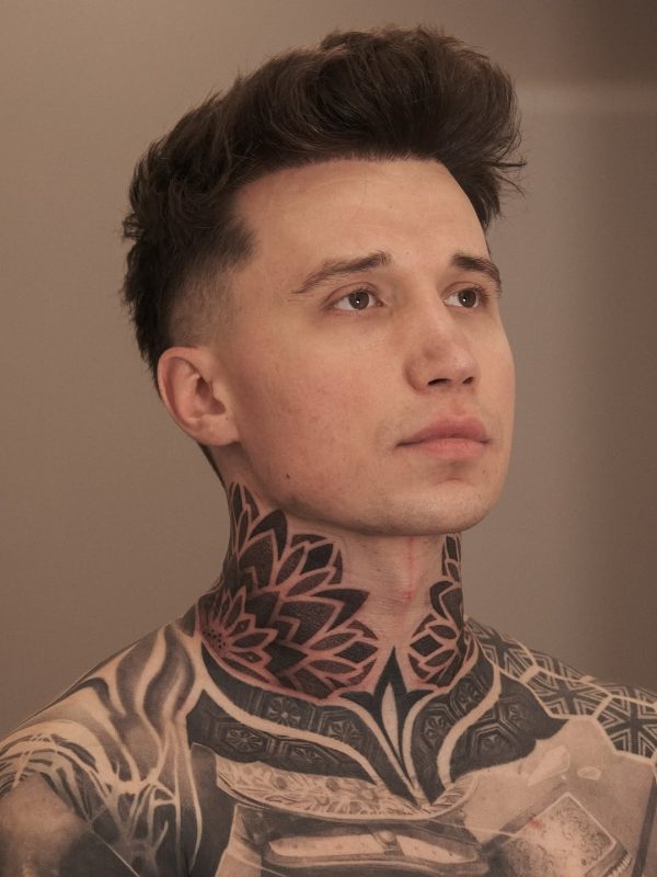 Blackwork Neck Pattern