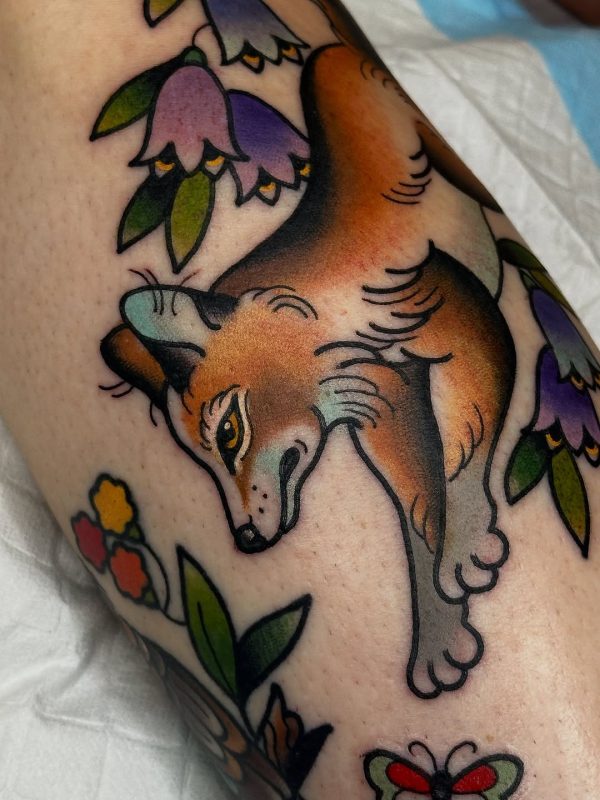 Fox and Flowers