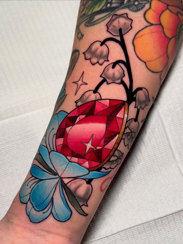 Gem and Flowers