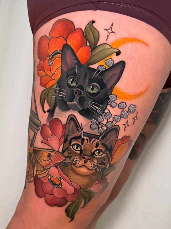 Cat Floral Portrait