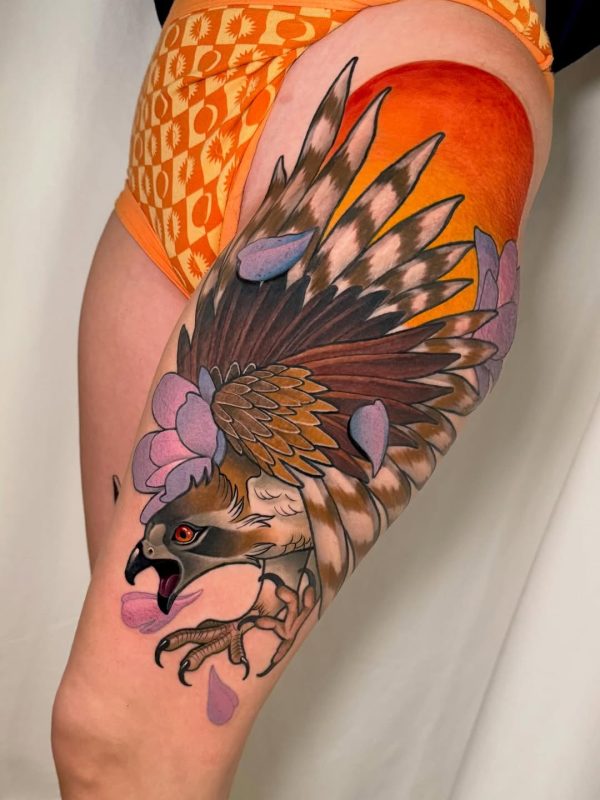 Hawk and Petals