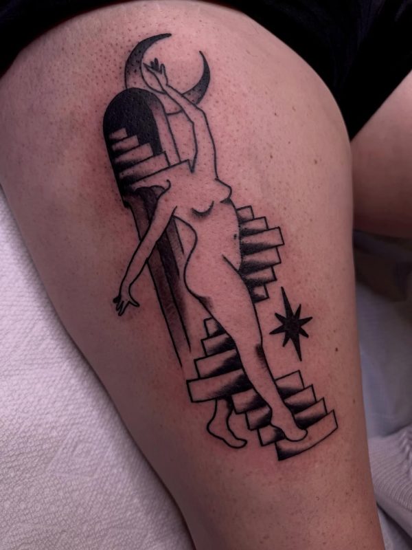 Abstract Nude Stair