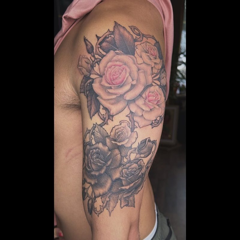 Shaded Rose Cluster