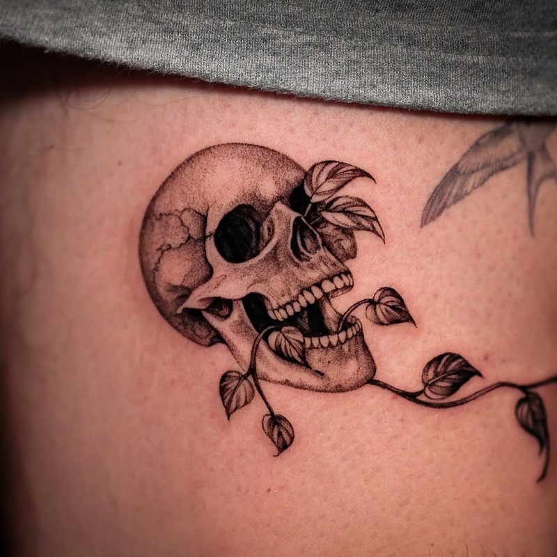 Skull with Vines